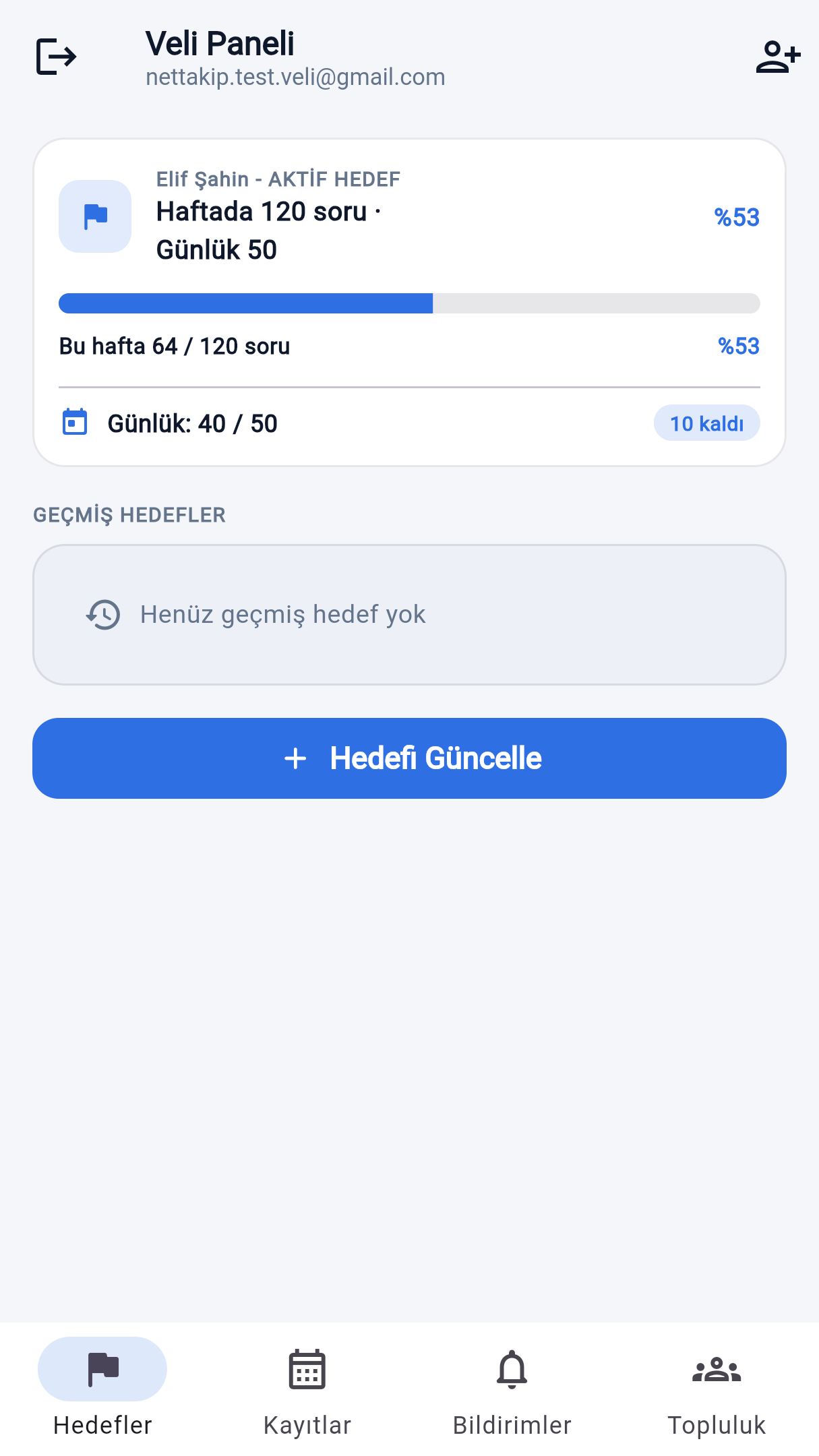 NetTakip veli paneli